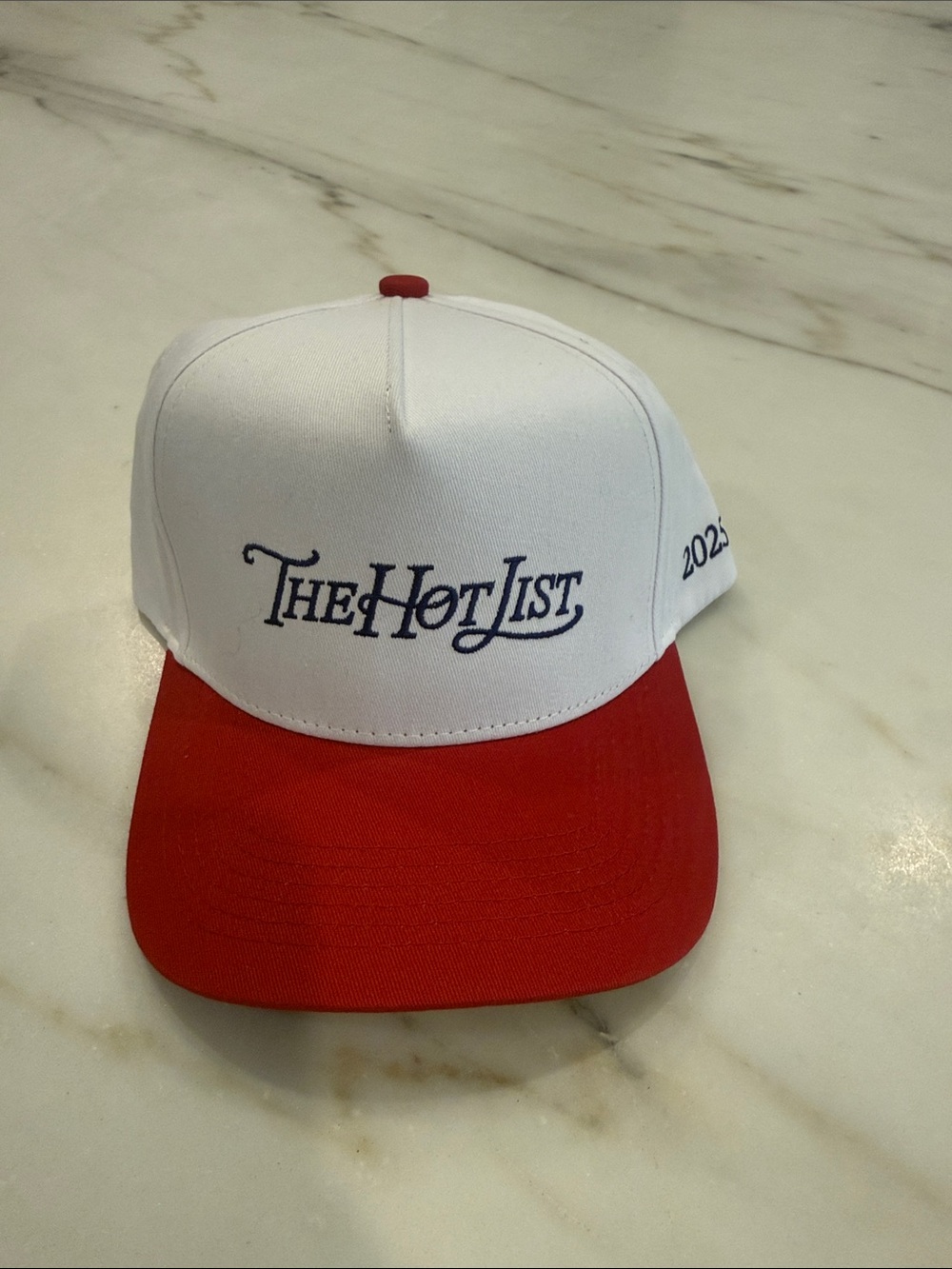 The Hot List 2025 White and Red Baseball Cap